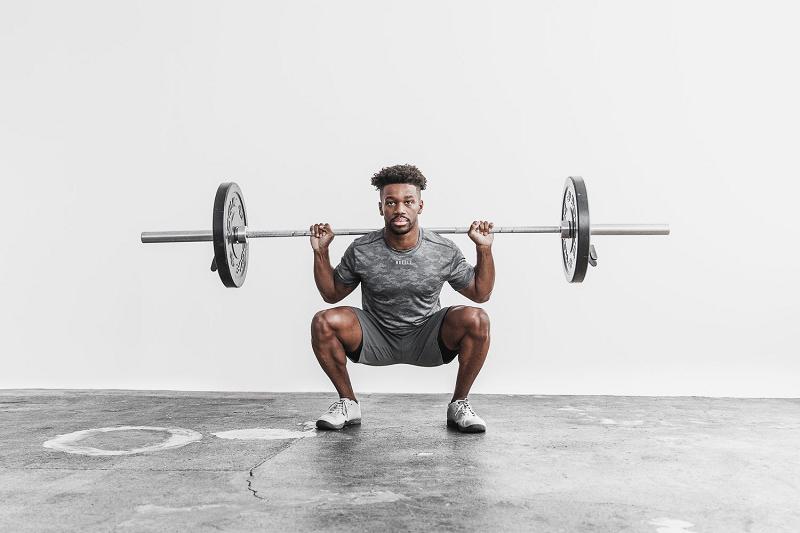 Grey Nobull Lightweight Textured Tee (CAMO) Men's Tanks | CA S1598G